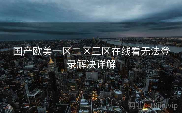 国产欧美一区二区三区在线看无法登录解决详解